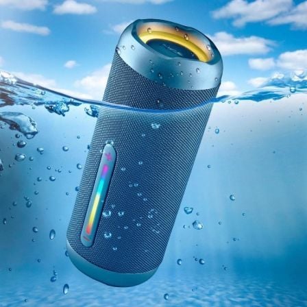Ngs Altavoz Portátil Bluetooth 30W con Luces RGB IP67 Color Azul Ngs Altavoz Portátil Bluetooth 30W con Luces RGB IP67 Color Azul